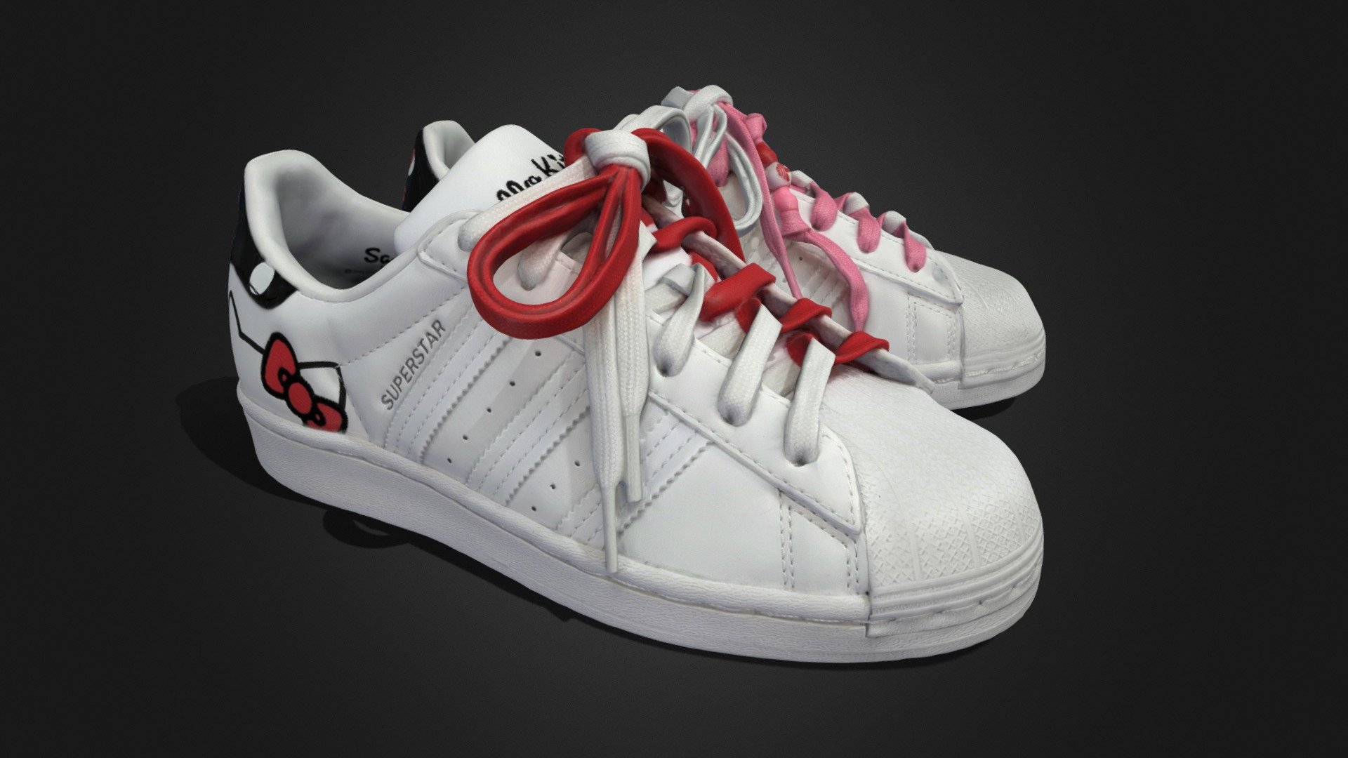 Some Superstars in Hello Kitty design! - Adidas Superstar - Hello Kitty - Buy Royalty Free 3D model by Sikozu 3d model