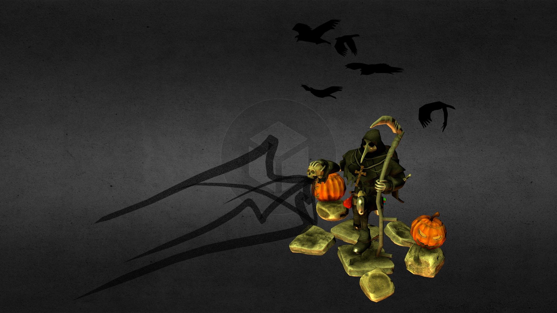 The Plague (Halloween Scene) - 3D model by Anthony Pilcher (@AnthonyPilcher) 3d model