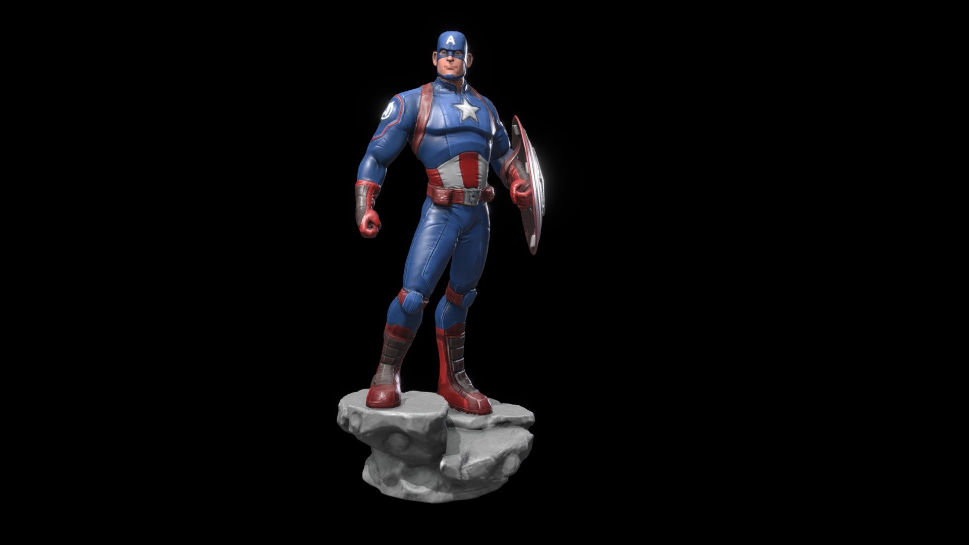 My take on Steve Rogers, the First Avenger. Sculpted in Zbrush 3d model