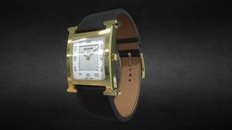 Heure H watch 26x26mm style, fashion, ar, watches, 3dsmac, substancepainter, substance, unity, watch, heure