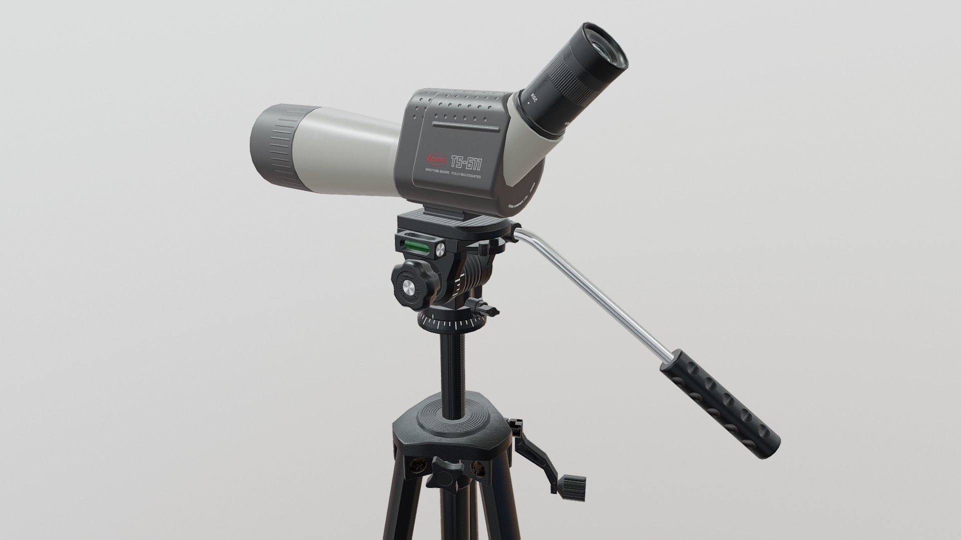 High poly spotting scope. Model TS-611, Kowa company, Japan

Modeled in Blender 3D, textured in Substance Painter 3d model