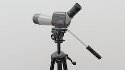 Kowa Spotting Scope scope, telescope, zoom, binoculars, blender-3d, kowa, spottingscope, substance, substance-painter, highpoly, ts-611