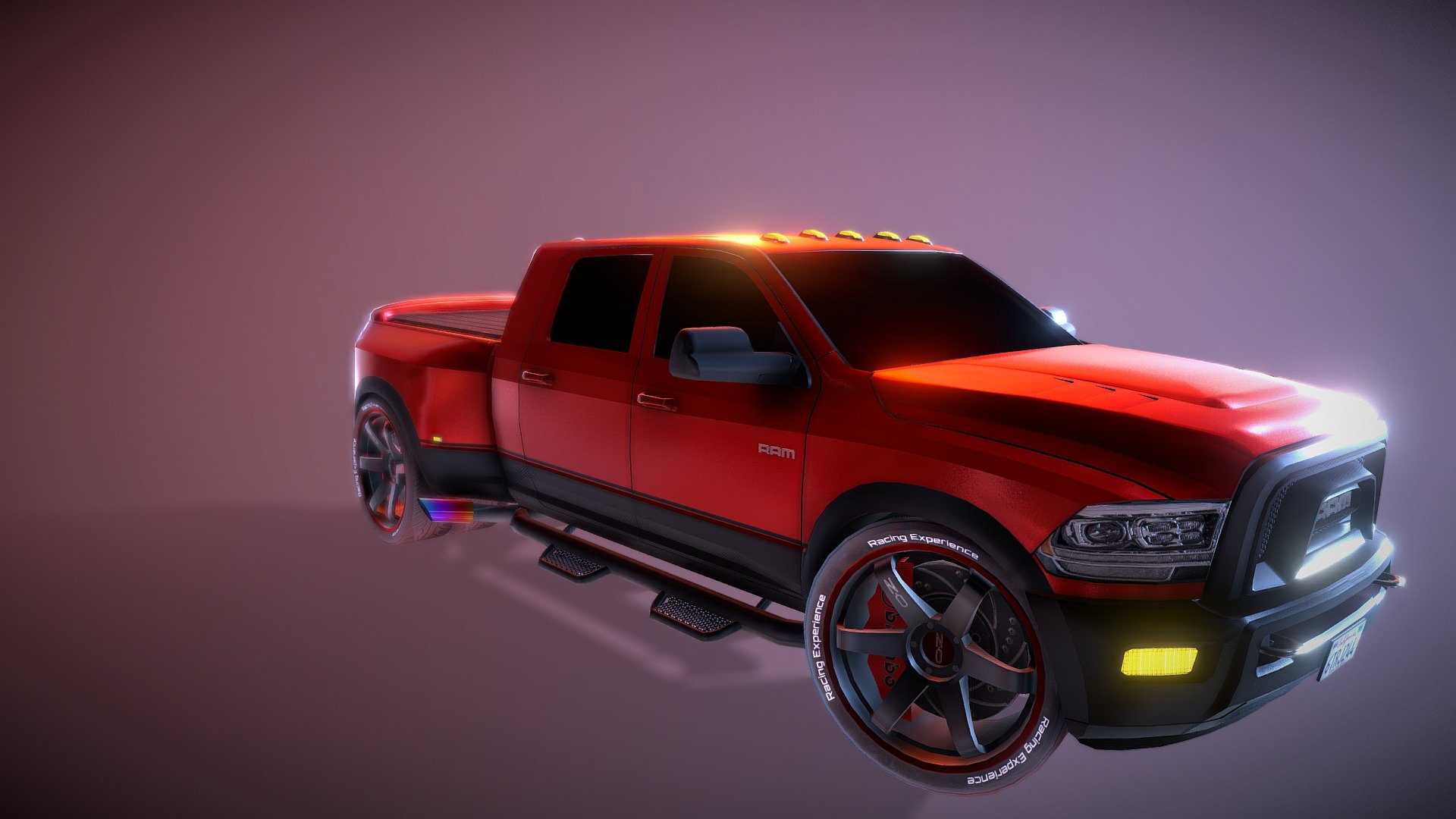 i recently Modelled this low poly Dodge ram for upcoming game in maya and textured in substance painter 3d model