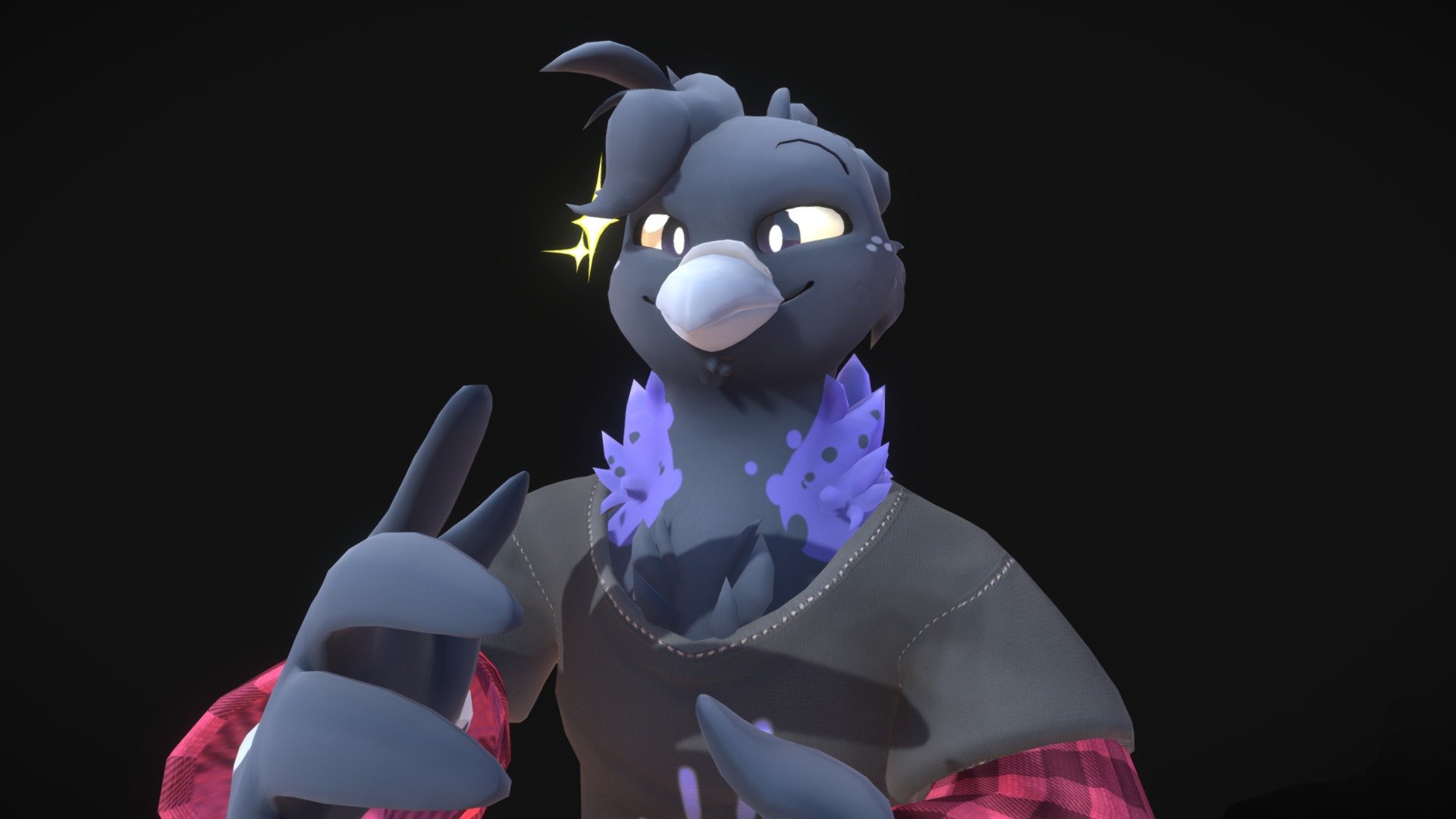 Custom VRChat avatar of Doodle the Pigeon! - Doodle the Pigeon - VRChat Avatar - 3D model by TeaLBiTZ 3d model