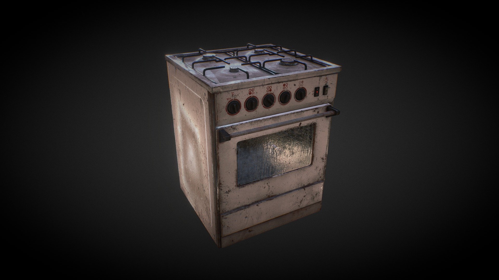 Low Poly Old gas stove - Old Rusty Stove - Buy Royalty Free 3D model by Valfreyja 3d model