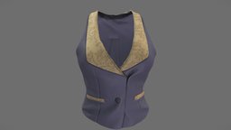 Female Uniform Vest vest, fashion, purple, girls, jacket, clothes, uniform, womens, wear, secretary, formal, buttoned, charcoal, waitress, hostess, pbr, air, female, gold, sleevless