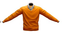 Cartoon High Poly Subdivision Sweater Orange body, volume, toon, dressing, avatar, orange, cloth, shirt, fashion, clothes, torso, baked, subdivision, collar, sweater, mens, stitch, boobs, cuff, rivet, sleeve, colorful, sweatshirt, diffuse-only, models3d, blouse, baked-textures, pullover, pleats, outerwear, dressing-room, dressingroom, cartoon, texture, model, man, textured, clothing, hand, "highpoly", "color-palettes", "orange-color"