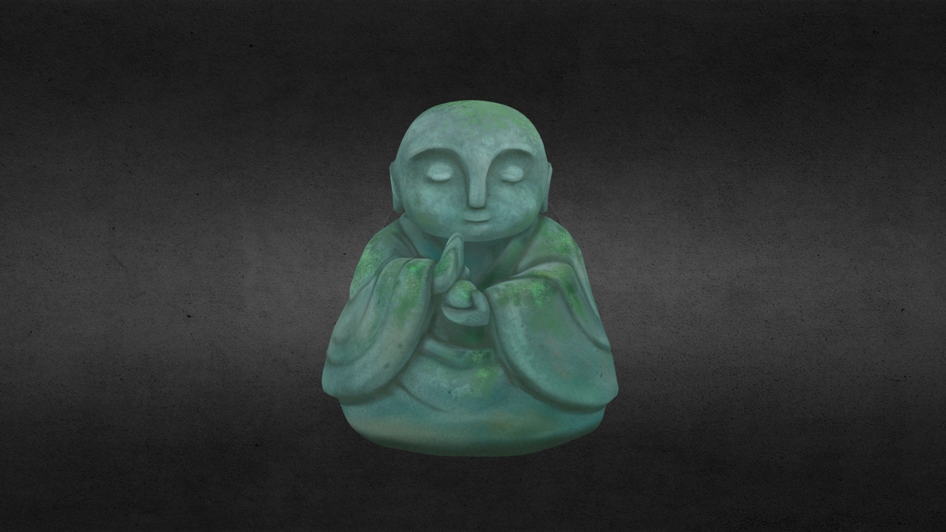 A little Jizo statue covered in moss. In Japan, they're believed to protect travelers and lost children and can be found along roads. I designed this to be a 3d print - Mossy Jizo - 3D model by karlen 3d model