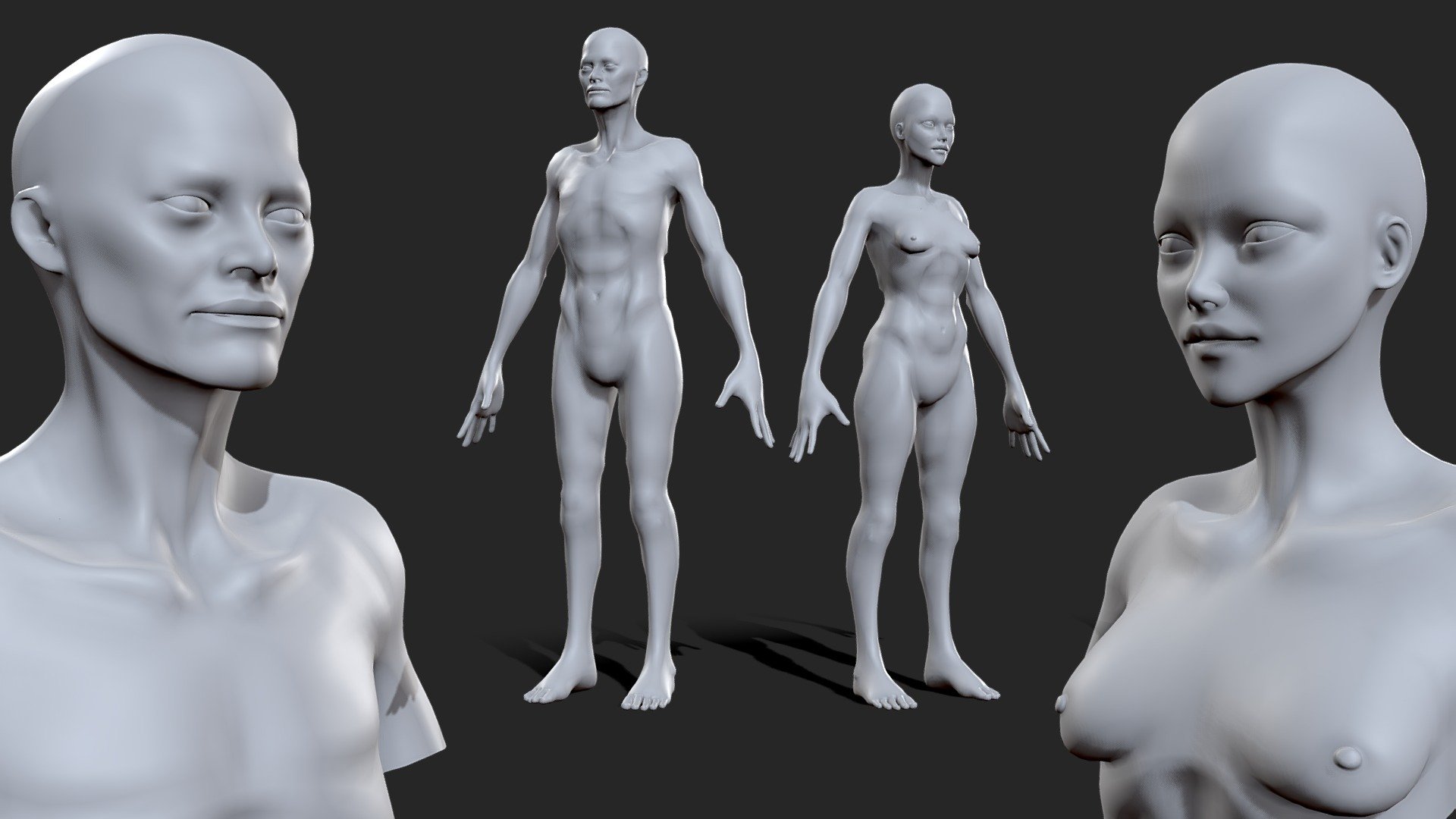 Click the link to get the model:


https://www.artstation.com/a/32280850
Thin Male &amp; Female was made  in maya with proper mesh flow and UVs unwrapped.

File format:





obj




fbx




maya file




Blender file



Inside the product:





clean topology




Single Udim




unwrapped Uvs for texturing




no overlapping UVs




proper naming and grouping




no unwanted shaders and history.



For Individual model click the link below:


https://skfb.ly/oMIMC ( ThinMale)



https://skfb.ly/oMJo8 ( Thin Female)
You May also like:


👉https://skfb.ly/oNM79 👈



👉https://skfb.ly/oOZIr 👈


You May also like:


👉 https://skfb.ly/oMLZT 👈
 - Thin Male & Female BaseMesh - Buy Royalty Free 3D model by Tashi59 (@tsering) 3d model