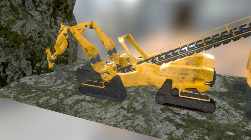 Concept design of the Mantis multi purpose mining machine 3d model