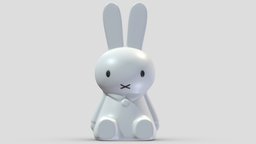 Miffy Lamp lamp, rabbit, bunny, cute, bed, kid, toy, figure, animals, statuette, architect, doll, mammal, easter, statue, show, hare, fixtures, miffy, character, lighting, cartoon, design, man, sculpture, interior, light