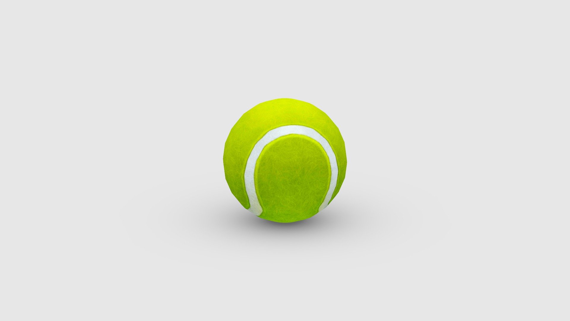 A tennis ball - A tennis ball Low-poly 3D model - 3D model by ler_cartoon (@lerrrrr) 3d model