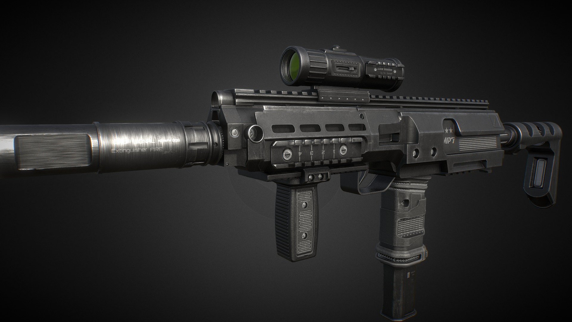 Submachine gun GSDe 35 - GSDe 35 - 3D model by _voxel_ 3d model