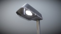 Street Light (3) (Low-Poly Version) lamp, lantern, modern, exterior, metal, streetlight, blender-3d, vis-all-3d, 3dhaupt, street-lamp, lowpoly, city, electric, light, aussenwandleuchtung, city-lamp, stadtlampe, strassenlaterne