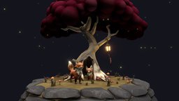 Cute Foxes Tree
