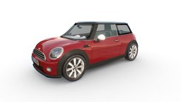 Mini Cooper mini, cooper, realistic, low-poly, game, vehicle, lowpoly, car, gameready