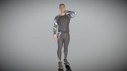 Handsome young man in sportswear 329 archviz, scanning, , gym, young, realistic, uniform, smiling, muscular, quality, athletic, handsome, crossfit, sportswear, realscan, 2021, photoscan, realitycapture, character, photogrammetry, pbr, model, scan, sport, scanpeople, deep3dstudio