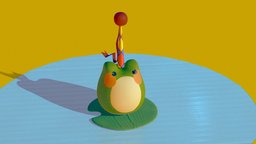 Itty Errick (The Little Frog) cute, frog, minimalistic