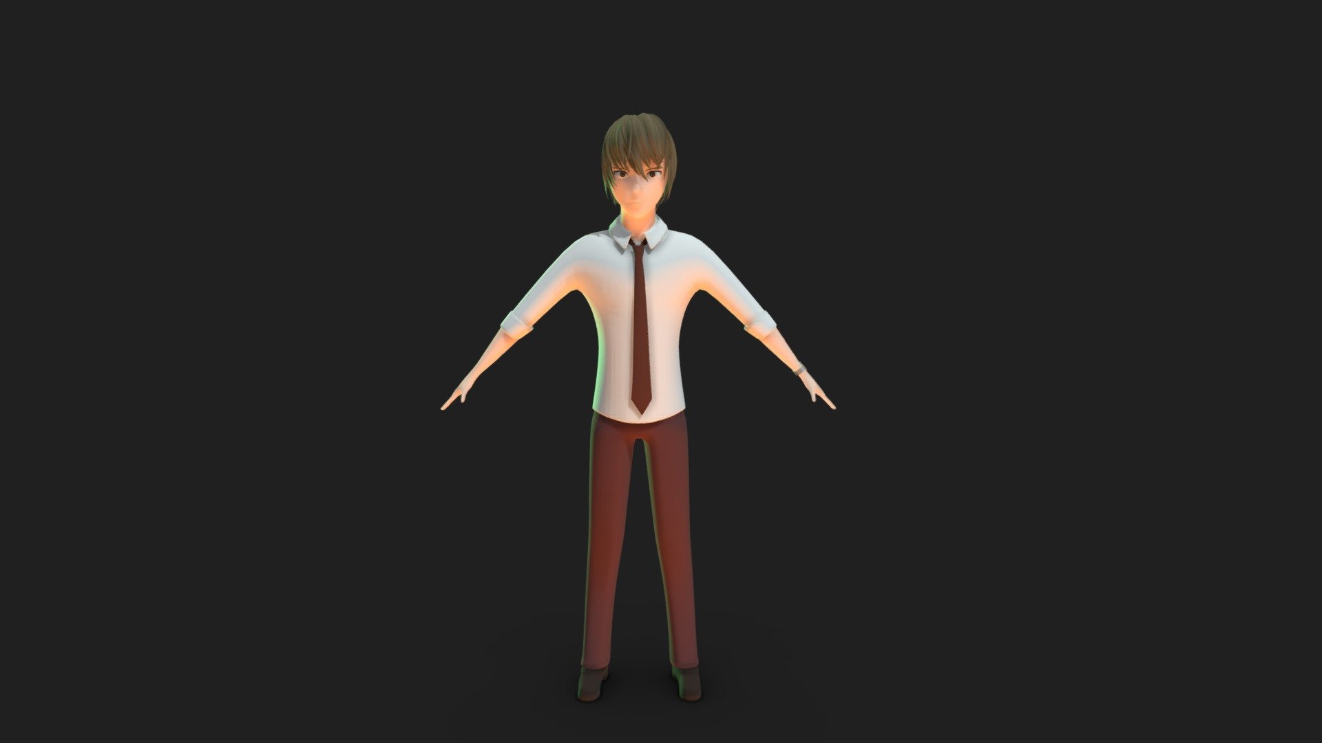 Light Yagami from the Death Note Manga/Anime - Light Yagami - 3D model by Doug Hayward (@DougHayward) 3d model