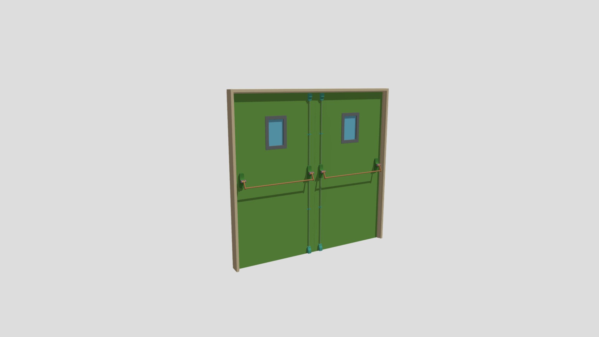 Exit Door Double - Exit Door Double - Download Free 3D model by moderncolin 3d model