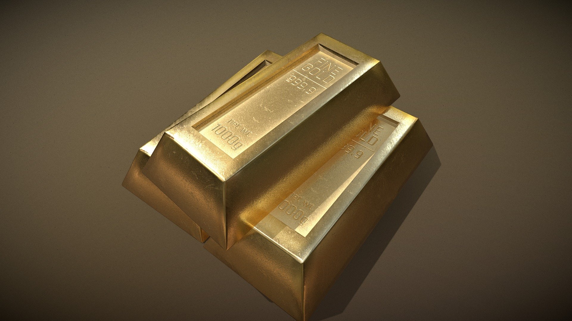 3D low-poly model of Fine Gold Bar

This shiny metal is very precious.

PBR texture set with AO. Low poly count helps to use it wherever you want 3d model