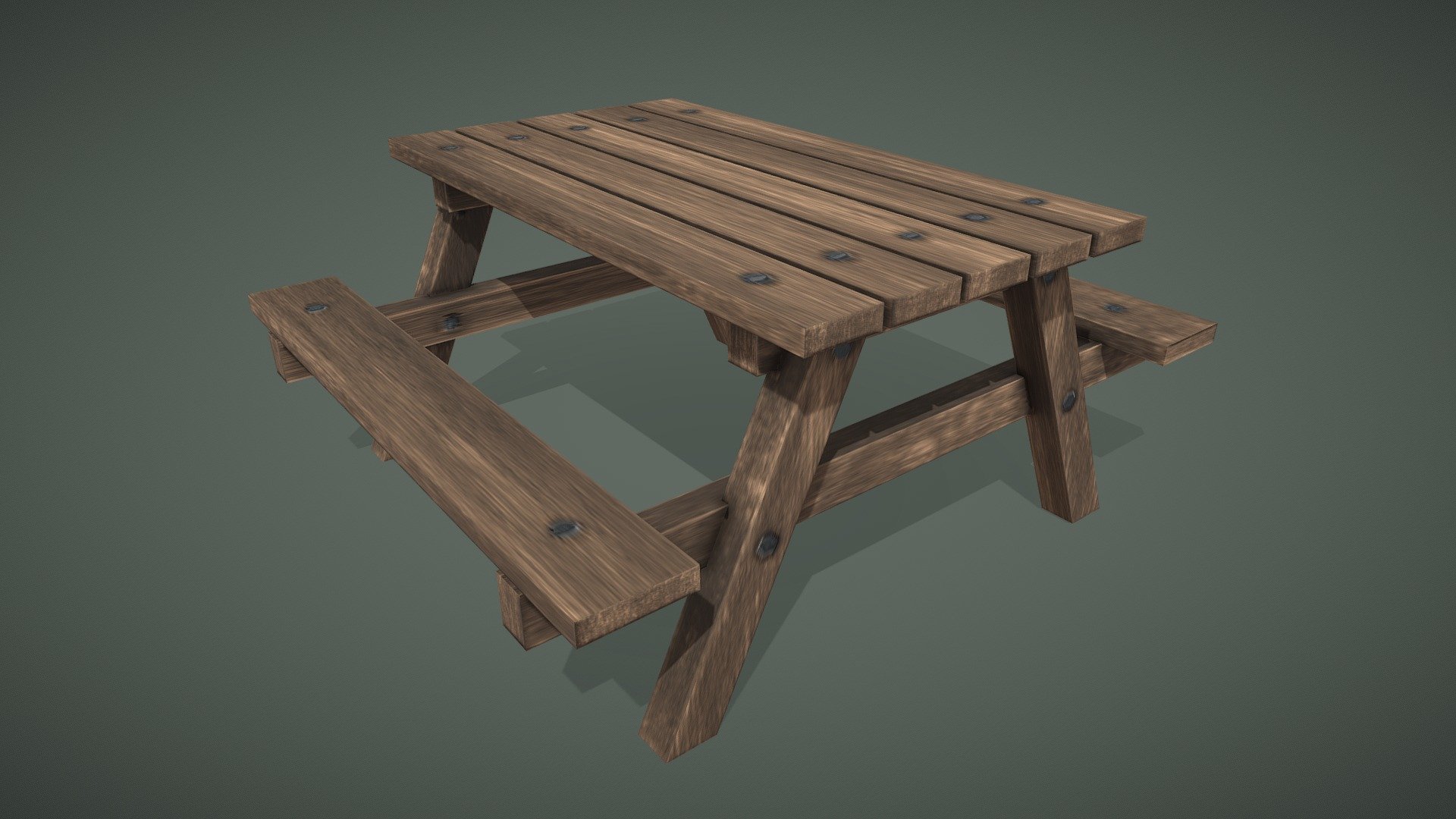 A 3d model of a low-poly wooden bench. [Made With Blender 2.8] - Low-Poly Wooden Bench - Download Free 3D model by Memorie 3d model