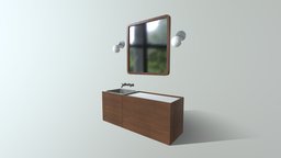 Bathroom Sink S1M1 bathroom, furniture, scandinavian, low-poly-model, real-estate, bathroomsink