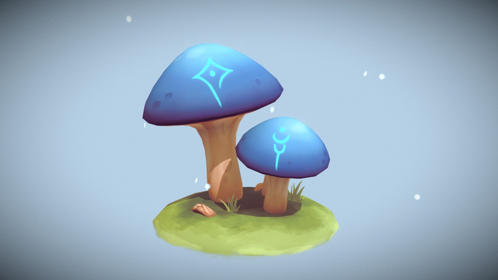 Mushrooms - 3D model by rabblueart 3d model