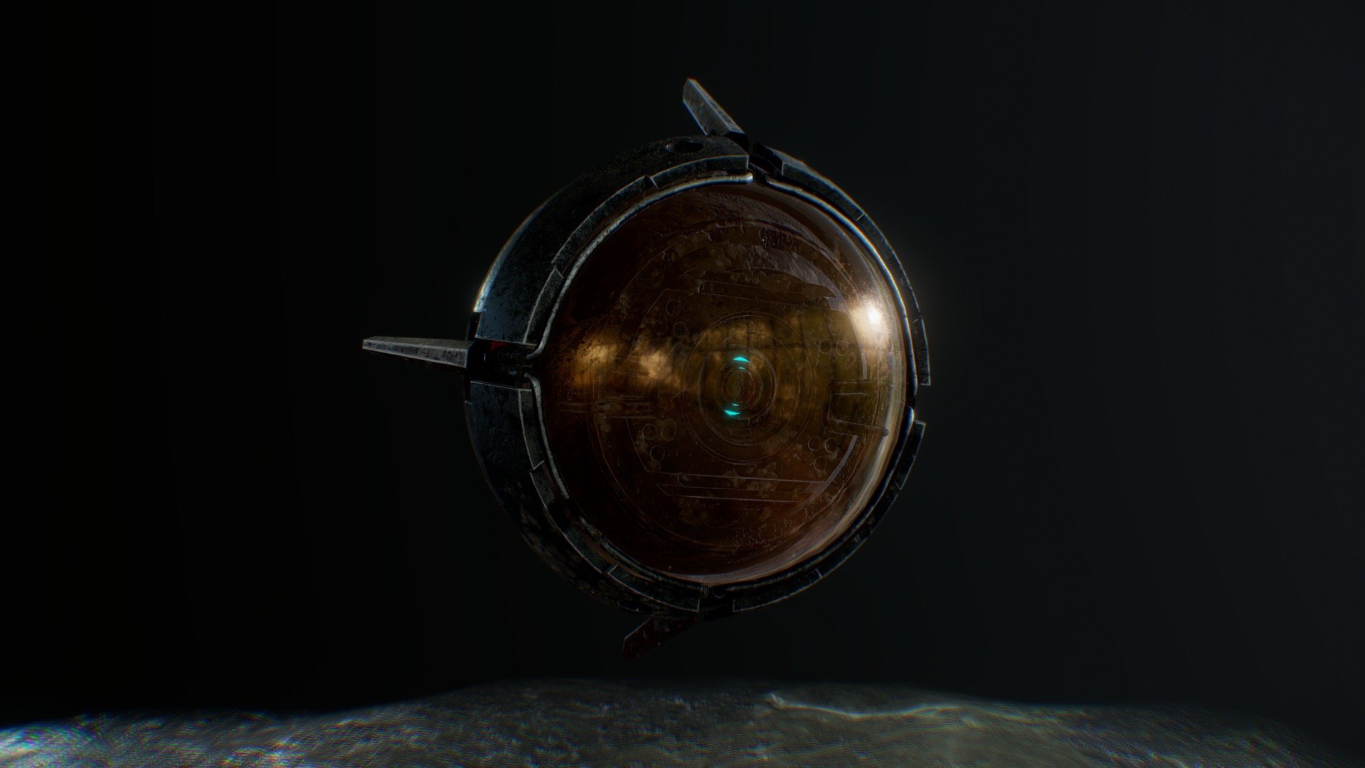 Sci-Fi Drone sketch made of a Sphere in Blender. I usually do these models as a warmups and to try new things 3d model