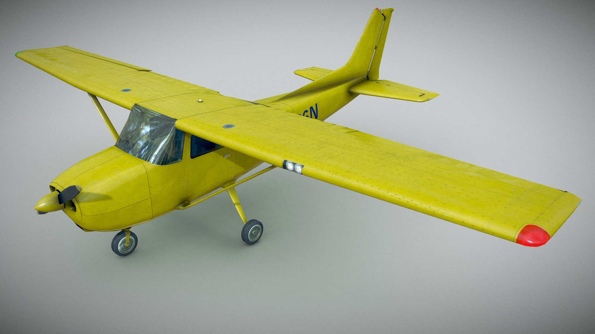 A light aircraft is an aircraft that has a maximum gross takeoff weight of 12,500 lb (5,670 kg) or less.


Light aircraft are used as utility aircraft commercially for passenger and freight transport, sightseeing, photography, and other roles, as well as personal use. 


Modeled adn rigged in Blender. Textured in Substance 3D Painter.

4k  PBR textures for cockpit and exterior. 2k for the transparent, glass parts.


Also includes other texture versions like:

Blue

Red

Fire&amp;Rescue - Light Airplane - Buy Royalty Free 3D model by Mateusz Woliński (@jeandiz) 3d model
