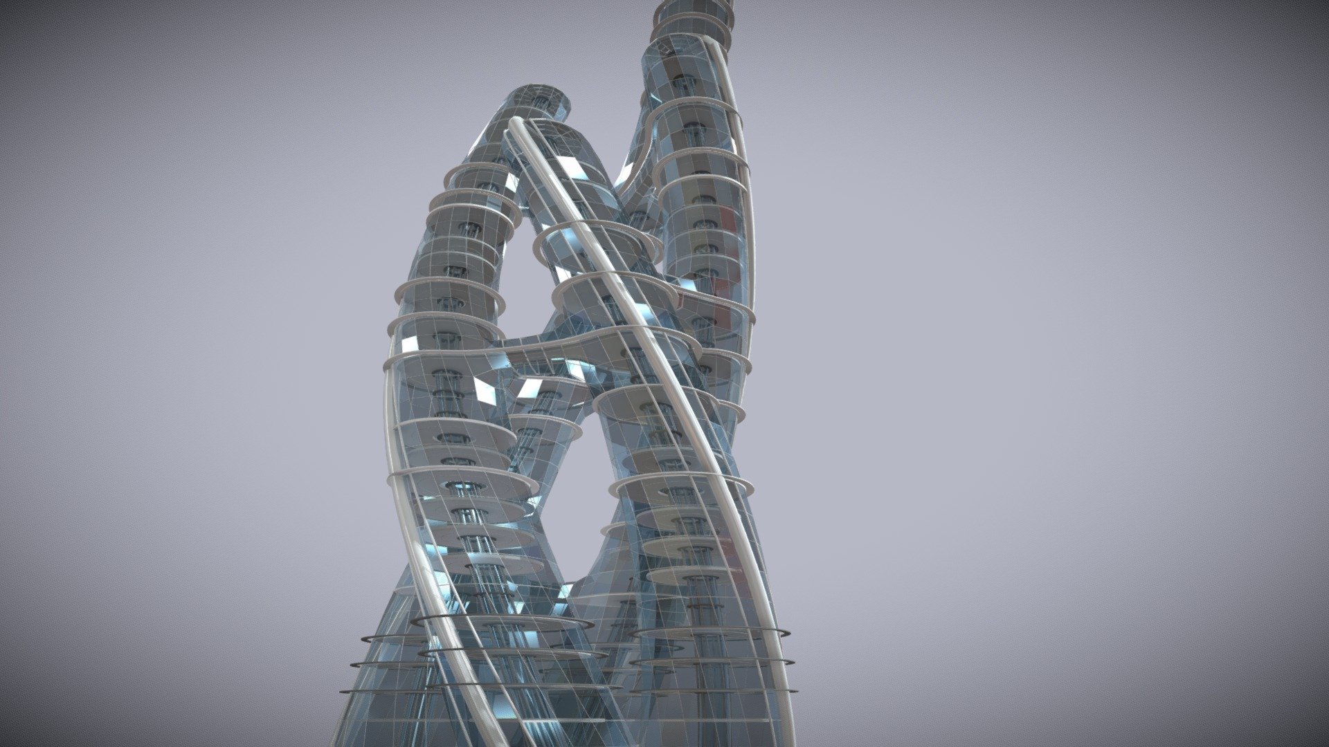 detailed futuristic skyscraper - Futuristic Skyscraper 2 - Buy Royalty Free 3D model by Giimann 3d model