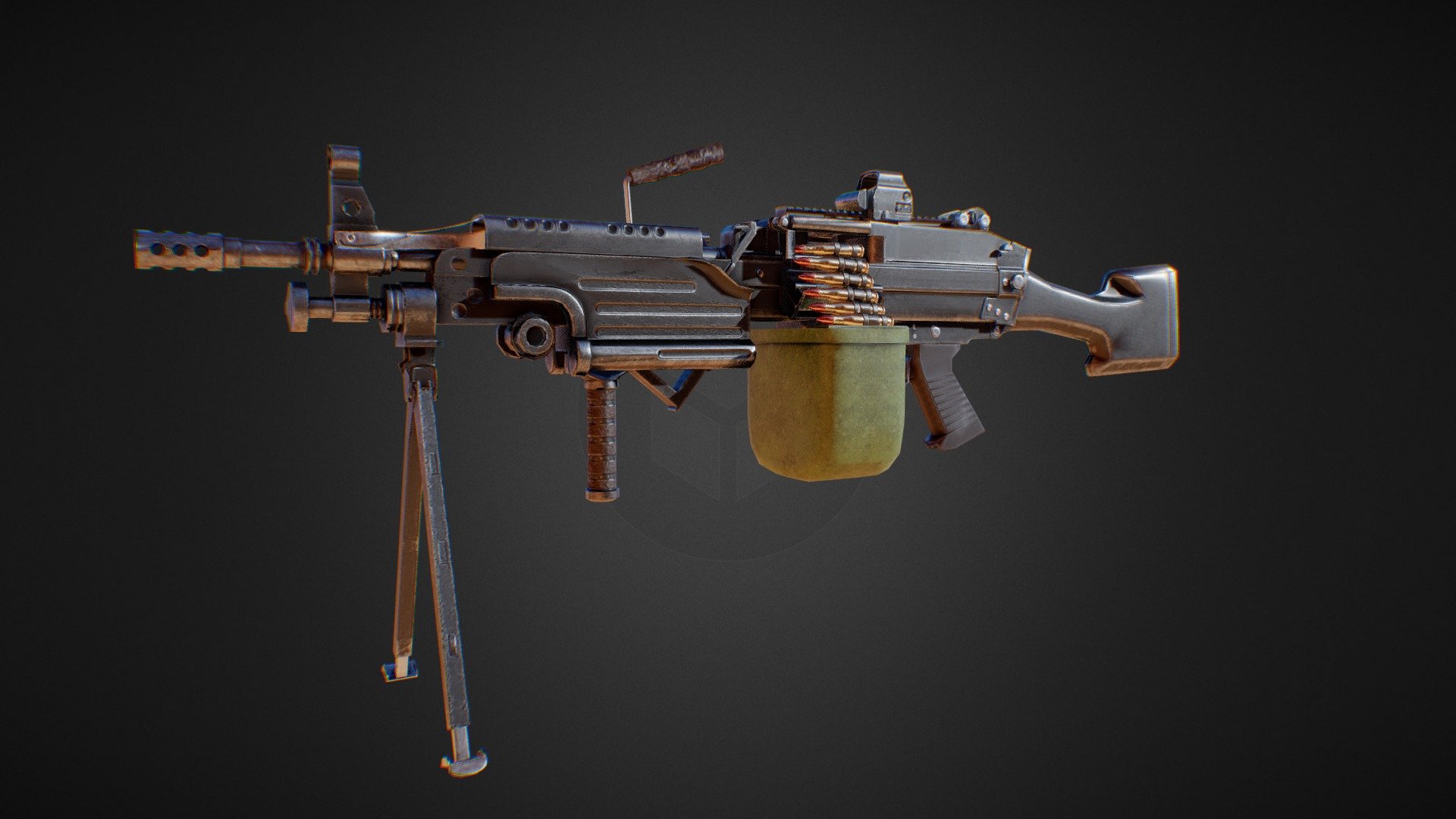Hi :))

M249!

I Created this model for our Android Game! 

Model have 7 Customizable part

2048*2048 Texture (All Customize + Base Model)

I hope you like it! - M249 - 3D model by RoohianMax 3d model