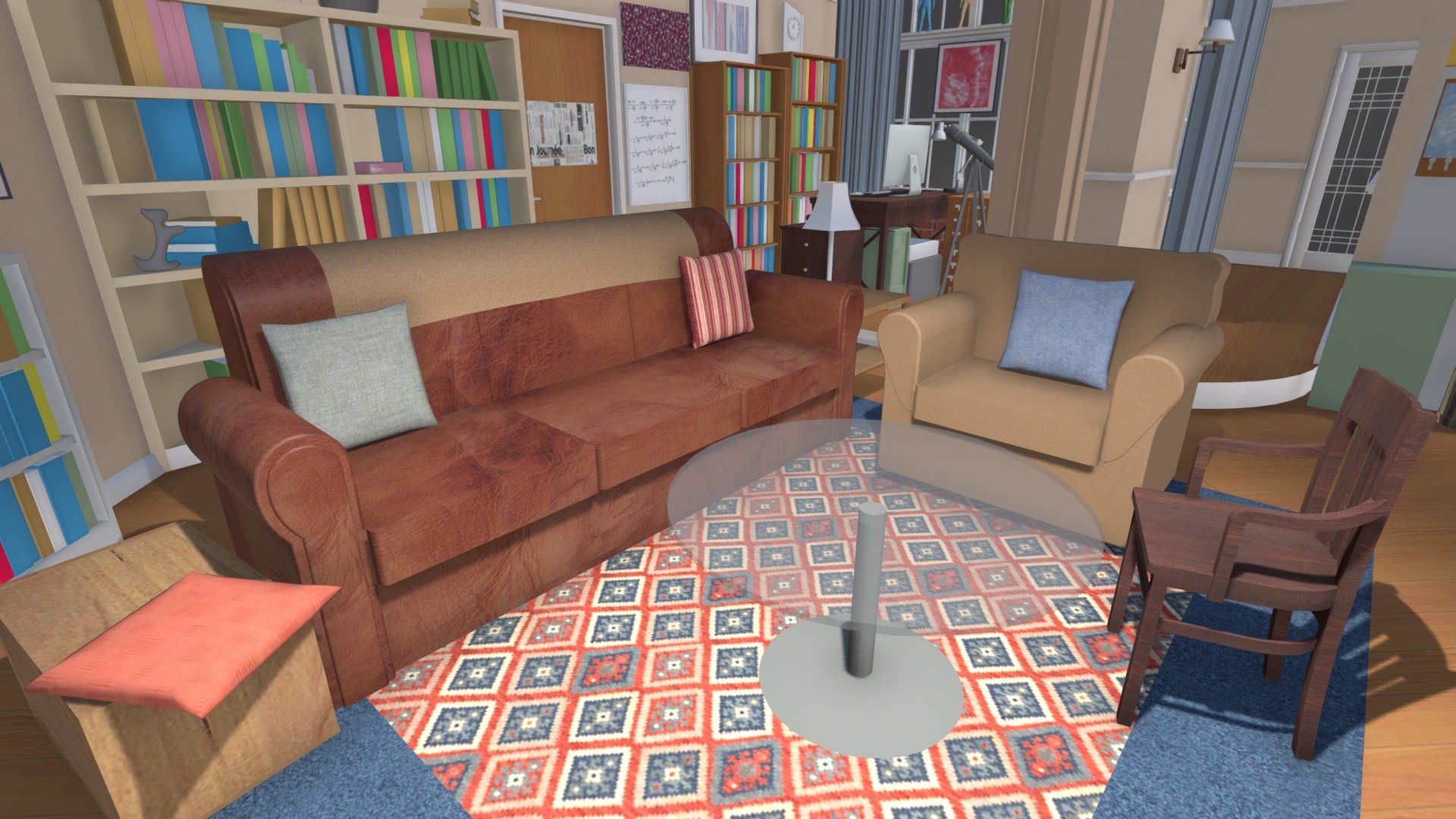 For all those who love The Big Bang Theory series, I replicated Sheldon and Leonard’s apartment, making it, hopefully, the most accurate and true-to-life. Enjoy the virtual model and, if you like, make your changes in it using the free version of Live Home 3D!

https://www.livehome3d.com/the-big-bang-theory-virtual-apartment/ - The Big Bang Theory Virtual Apartment - Download Free 3D model by iansed 3d model