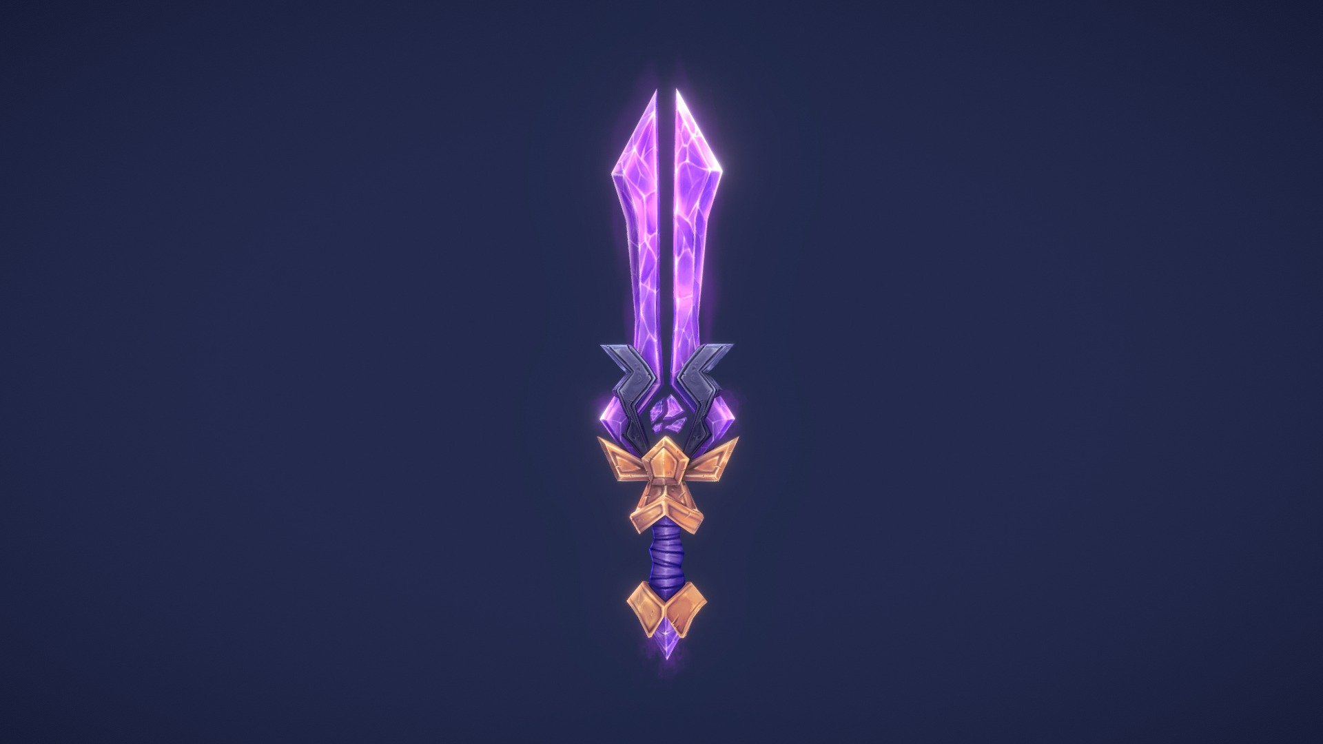 3D model Crystal Katana VR / AR / low-poly