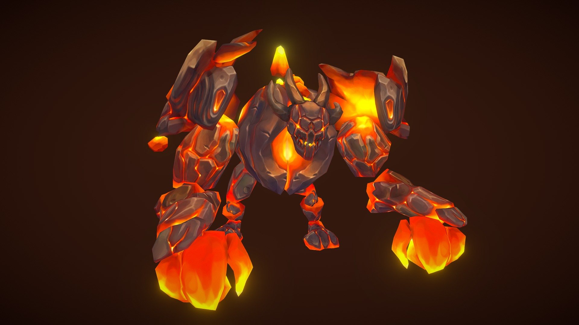 Stylized character for a project.

Software used: Zbrush, Autodesk Maya, Autodesk 3ds Max, Substance Painter - Stylized Fire Golem - 3D model by N-hance Studio (@Malice6731) 3d model