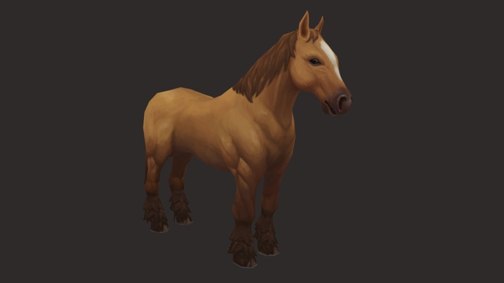 Low poly Hand painted horse model

Made for project lightheart (under development)

more here https://www.artstation.com/artist/lucak - Hand painted Horse Model - 3D model by lucak 3d model
