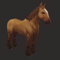 Hand painted Horse Model project, painted, lowpoly, hand-painted, horse, animal, stylized, gameready