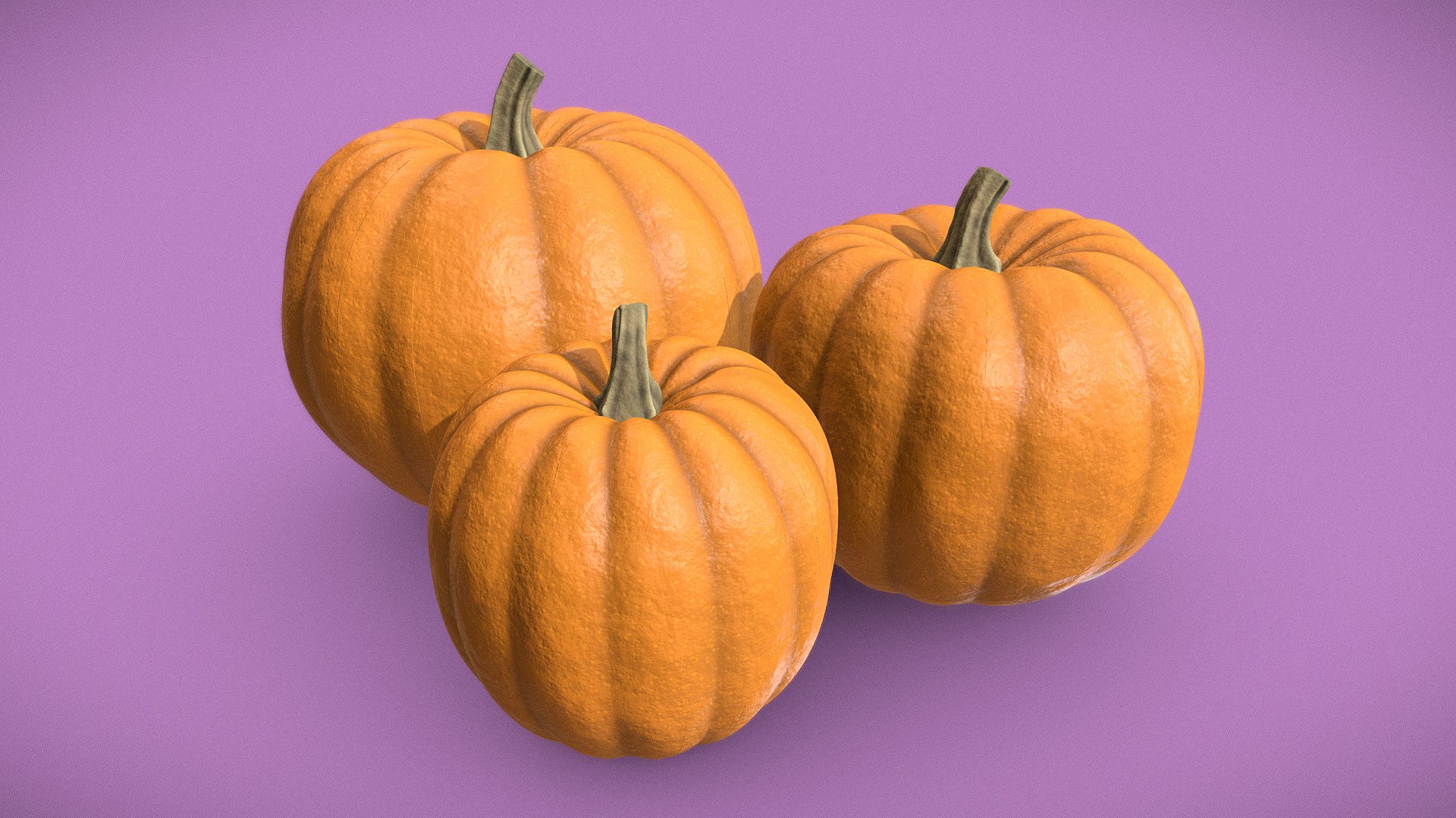 Three Pumpkin 3d models. Created with Blender.

Contents:




Pumpkins Blender File

Pumpkin Color and Normal Textures
 - Pumpkins - Buy Royalty Free 3D model by Ryan King Art (@ryankingart) 3d model