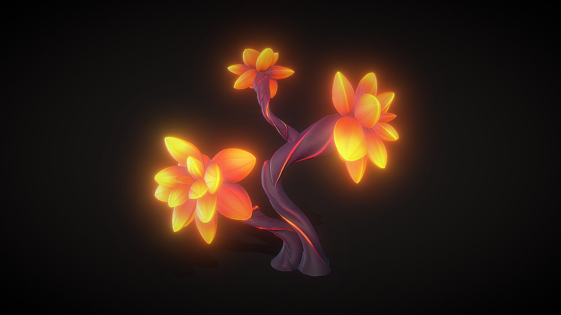 This is one of the 3d models for a set of fabulous plants. Used for the AR-scene on the Unity or Unreal Engine 3d model