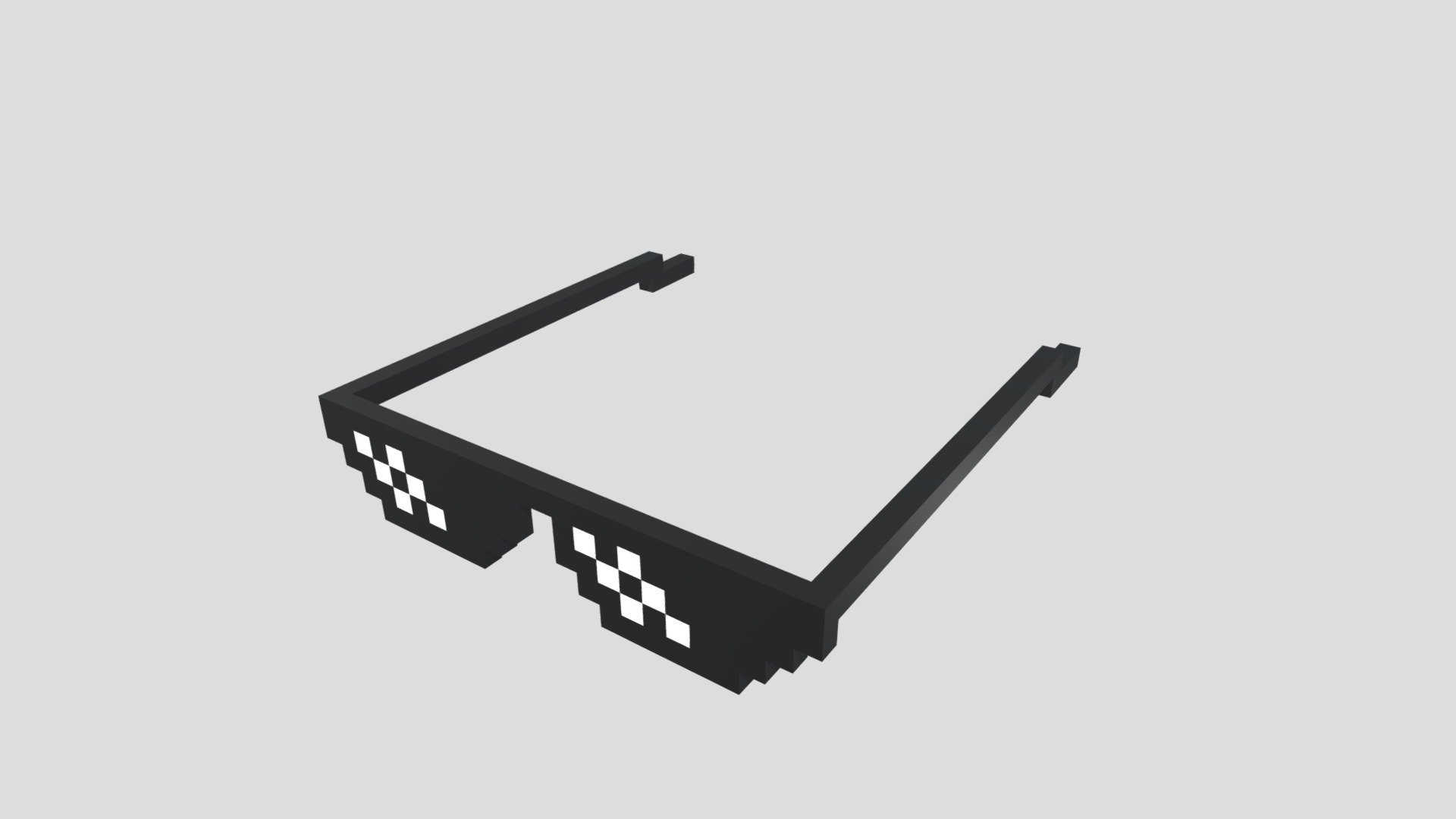 Deal With It - 8bit Sunglass - Download Free 3D model by ahzkwid 3d model