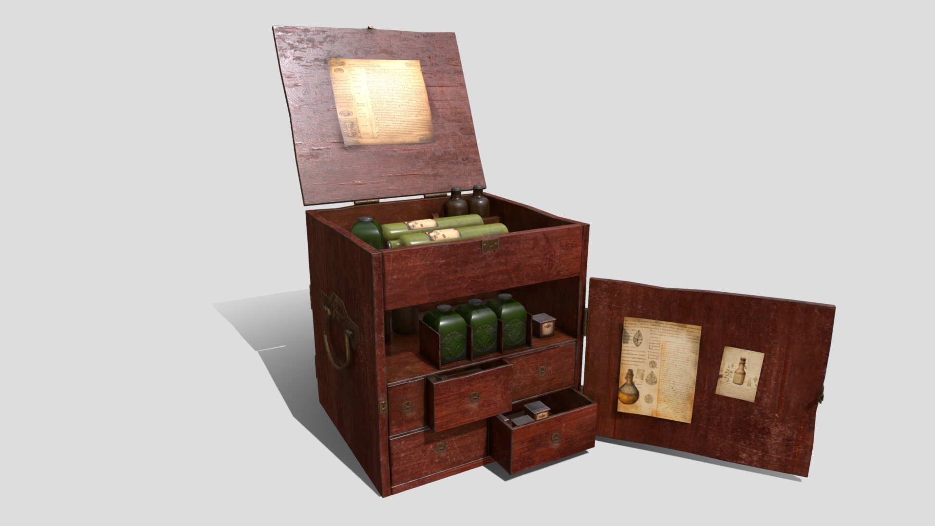 NoAI: This model may not be used in datasets for, in the development of, or as inputs to generative AI programs.

Key Features:

🔮 Magical Design: Intricately crafted, this model captures the enchanting essence of a potion box suitable for both witches and wizards.

📸 PBR Textures: Utilizes high-quality PBR textures for a realistic wood finish and aged metallic details, providing a rich visual experience.

✨ Fantasy Setting: A must-have for any magical or fantasy-oriented scene, adding an extra layer of detail and wonder to your visual storytelling.

🎮 Versatile Use: Ideal for RPGs, interactive storytelling, or fantasy architectural visualizations, offering endless narrative possibilities.

Immerse yourself in a world of magical possibilities with this Witch &amp; Wizard Potion Box. A captivating addition to your fantastical 3D scenes! - Witch & Wizard Potion Box 🧙‍♂️ - Buy Royalty Free 3D model by Glowbox 3D (@glowbox3d) 3d model