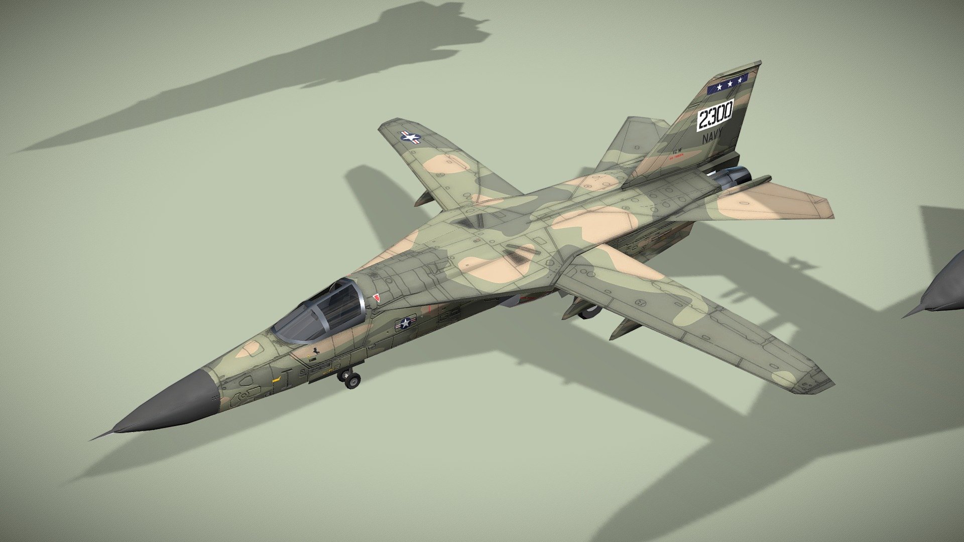 General Dynamics F-111 Aardvark

Lowpoly model of american jet fighter



General Dynamics F-111 Aardvark is a retired supersonic, medium-range, multirole combat aircraft. Production variants of the F-111 had roles that included ground attack (e.g. interdiction), strategic bombing (including nuclear weapons capabilities), reconnaissance and electronic warfare. The F-111 pioneered several technologies for production aircraft, including variable-sweep wings, afterburning turbofan engines, and automated terrain-following radar for low-level, high-speed flight. Its design influenced later variable-sweep wing aircraft, and some of its advanced features have since become commonplace. The F-111 suffered a variety of problems during initial development



1 standing versionand 2 flying versions on set

Model has bump map, roughness map and 3 x diffuse textures



Check also my other aircrafts and cars

Patreon with monthly free model - General Dynamics F-111 Aardvark - Buy Royalty Free 3D model by NETRUNNER_pl 3d model
