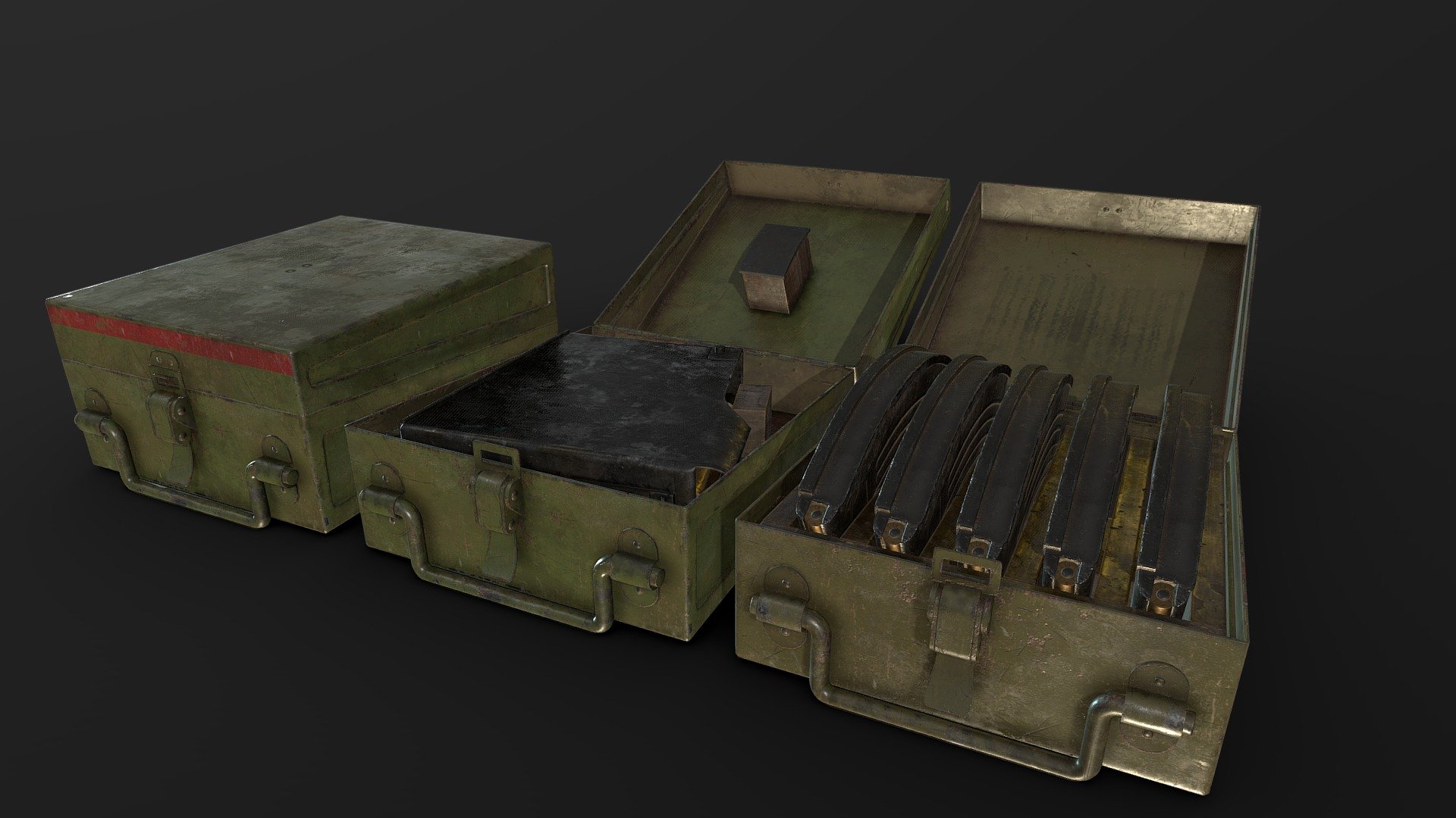 Lowpoly ammo box model for 31M and 36M Solothurn weapons. 
2K PBR maps used.
Open and closed version (its good for booth model version) - Ammo box for 31M and 36M Solothurn - Buy Royalty Free 3D model by mastert 3d model
