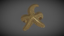 Starfish jewelry, starfish, jewelry-3d-stl, ring-rings-gold-jewelry-jewelry-3d-stl, ring-jewelry, rings