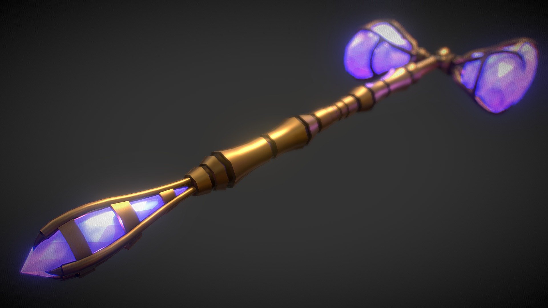 My very own design, though based on a previous model ..
5.5k triangles, mad in Blender.

was too lazy to UV map and add PBR textures&hellip;

DO NOT use this for any commercial purposes ! - Fantasy Hammer [Free] - Download Free 3D model by VertexDon (@Don42) 3d model