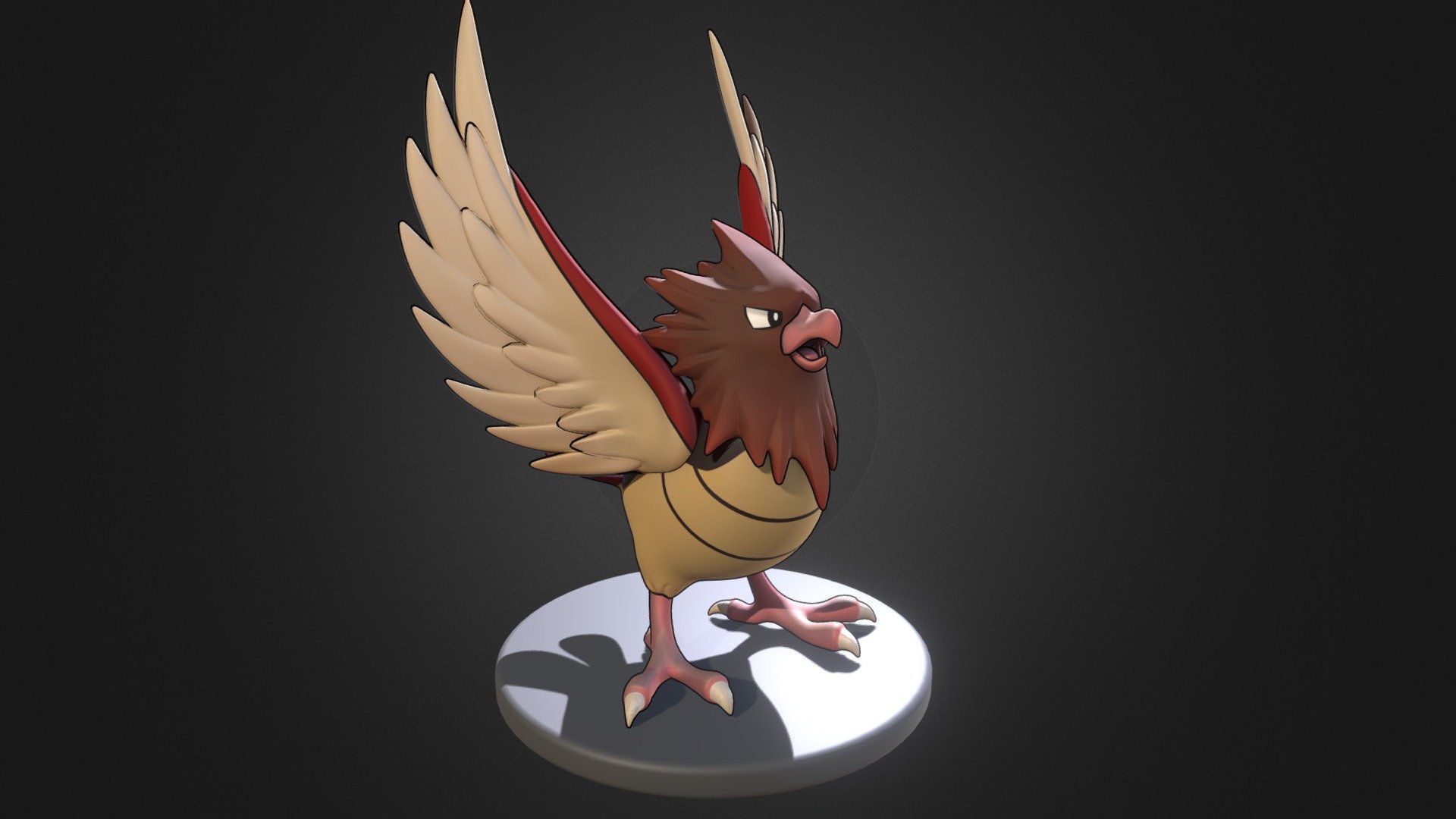The angry one - Spearow pokemon - 3D model by 3dlogicus 3d model
