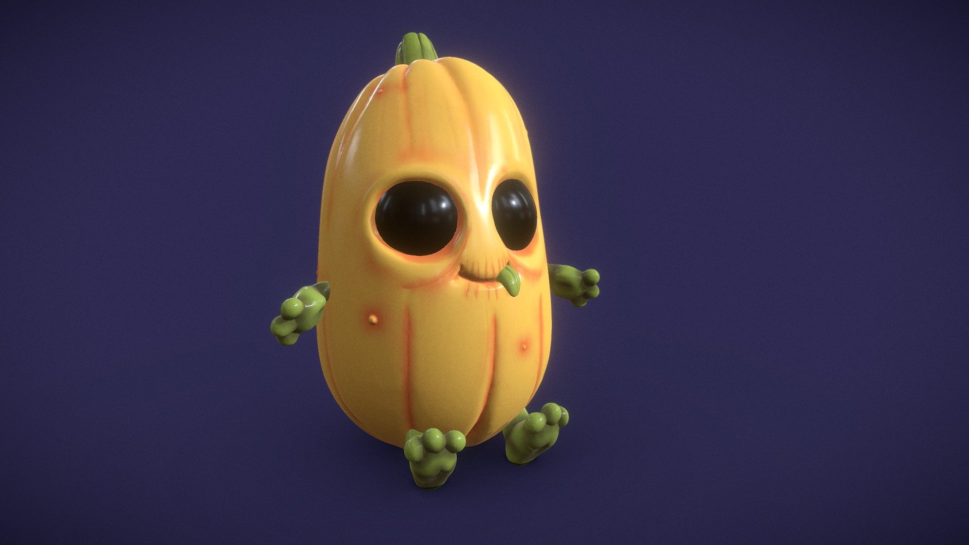 A cute pumpkin for this halloween party. Is in STL file so can be printed at 15 inches, you can adjust it to the size you need - Cute Pumpkin - Ready for Print - Buy Royalty Free 3D model by angeldart 3d model