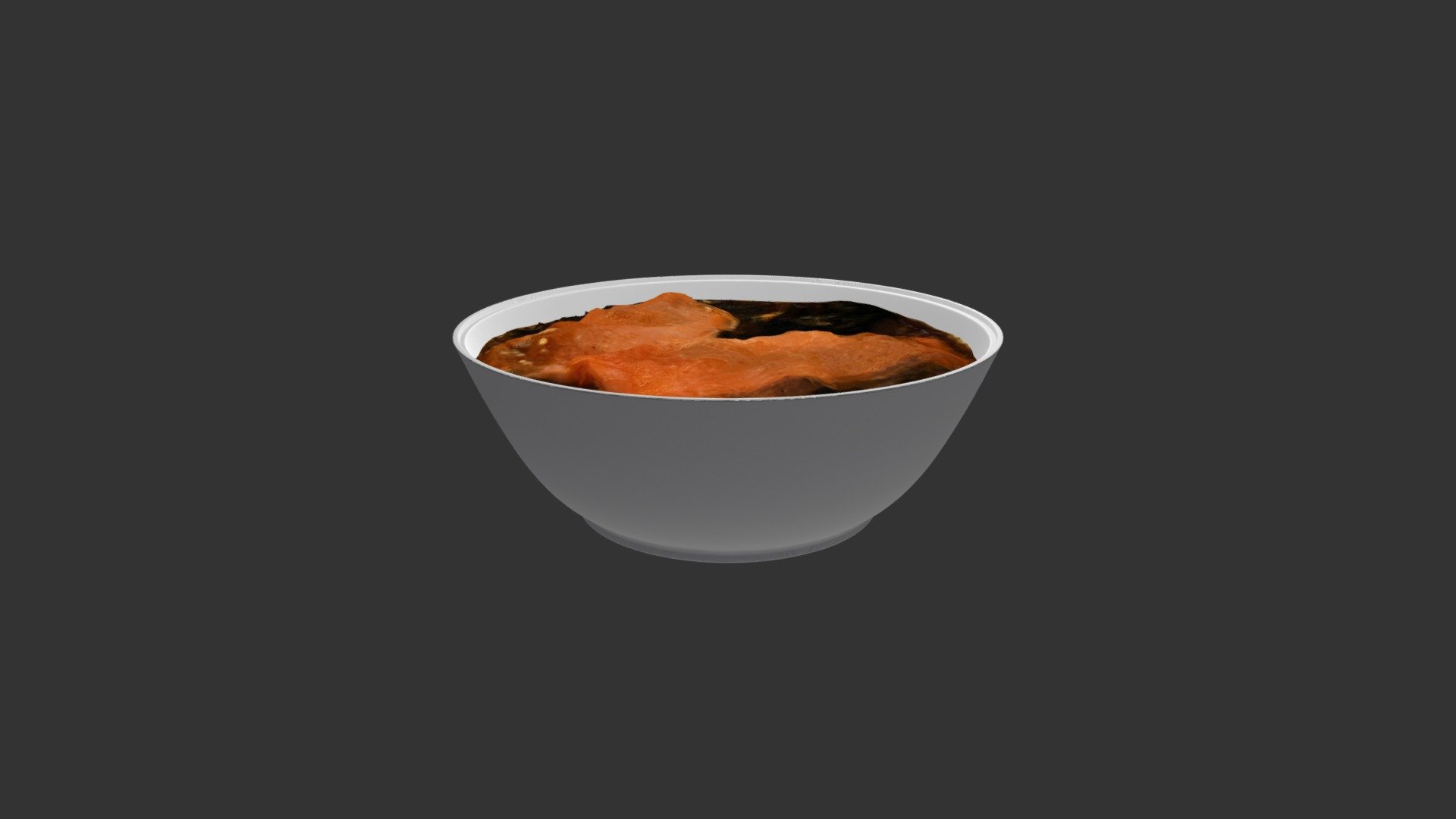 Miso Soup With Salmon - 3D model by alex.alexandrov.a 3d model