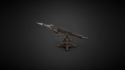 Ballista arrow, ancient, crossbow, scorpion, bow, medieval, artillery, siege, catapult, game-ready, ballista, propellant, weapon, low-poly, game, military