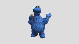 Cookie Monster scan photo, cookie, statue, substancepainter, substance, scan, monster